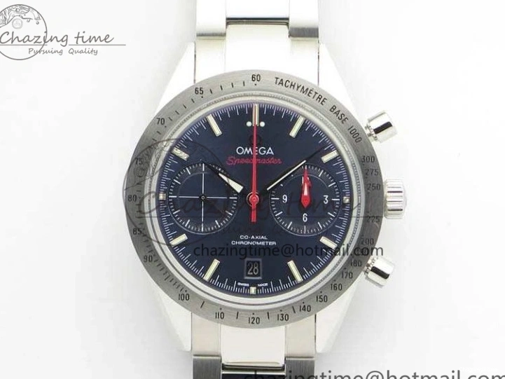 0210 Speedmaster ’57 Co-Axial OMF 1:1 Best Edition Blue Dial White Markers On SS Bracelet A Sustainable 8145